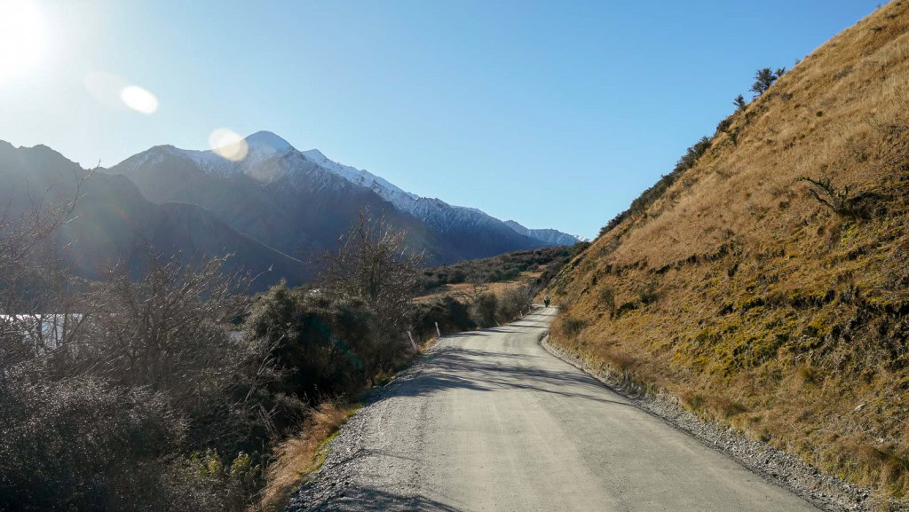 The Moke Lake Road section of the Moke Lake Loop Track.